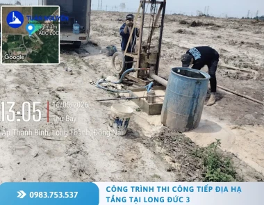 Công trình thi công Tiếp địa hạ tầng tại Long Đức 3